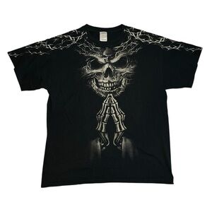 2000s skull graphic tee ★